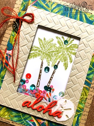 Tropical Oasis Aloha Shaker Card