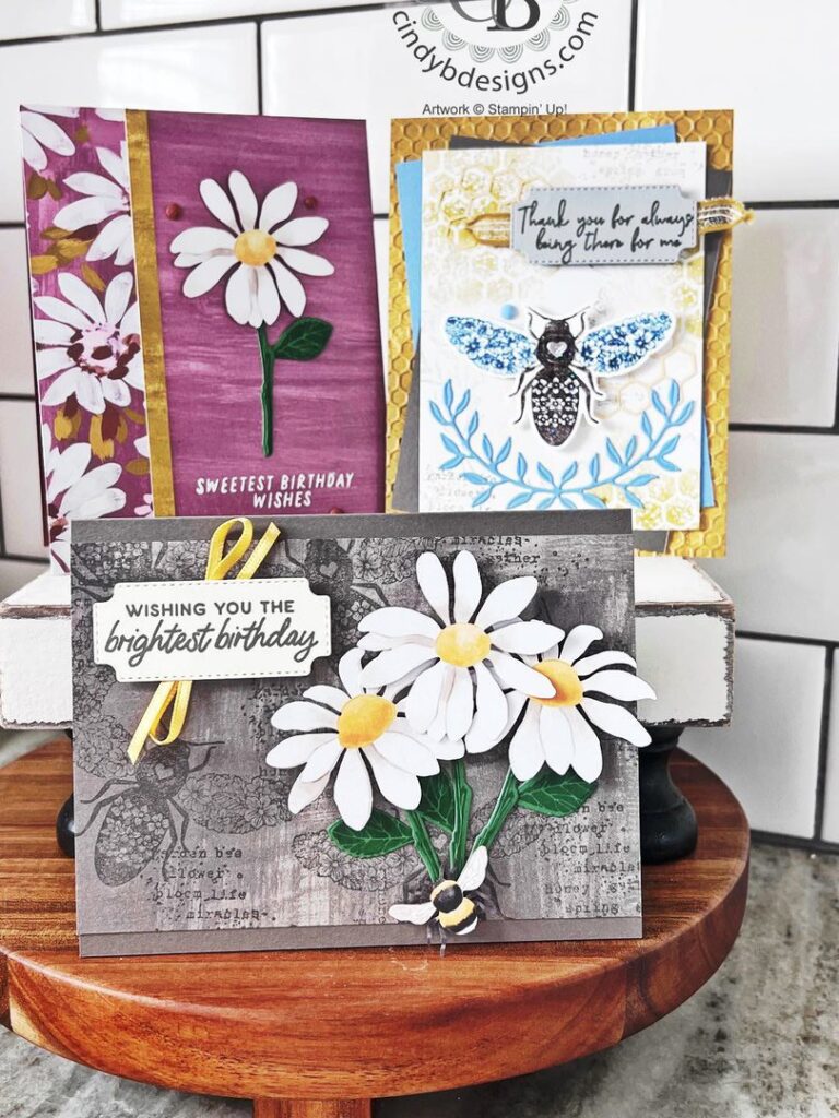 More Daisy Daydream Paper Pumpkin Alternatives With Cheerful Daisies and Queen Bee
